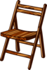 Wooden Folding Chair Clip Art